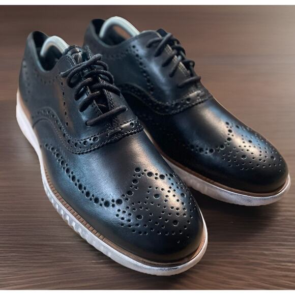 Cole Haan Black Zerogrand Grand 0S Oxford Wingtip Shoes Mens Size 9 Fast Ship main image 10